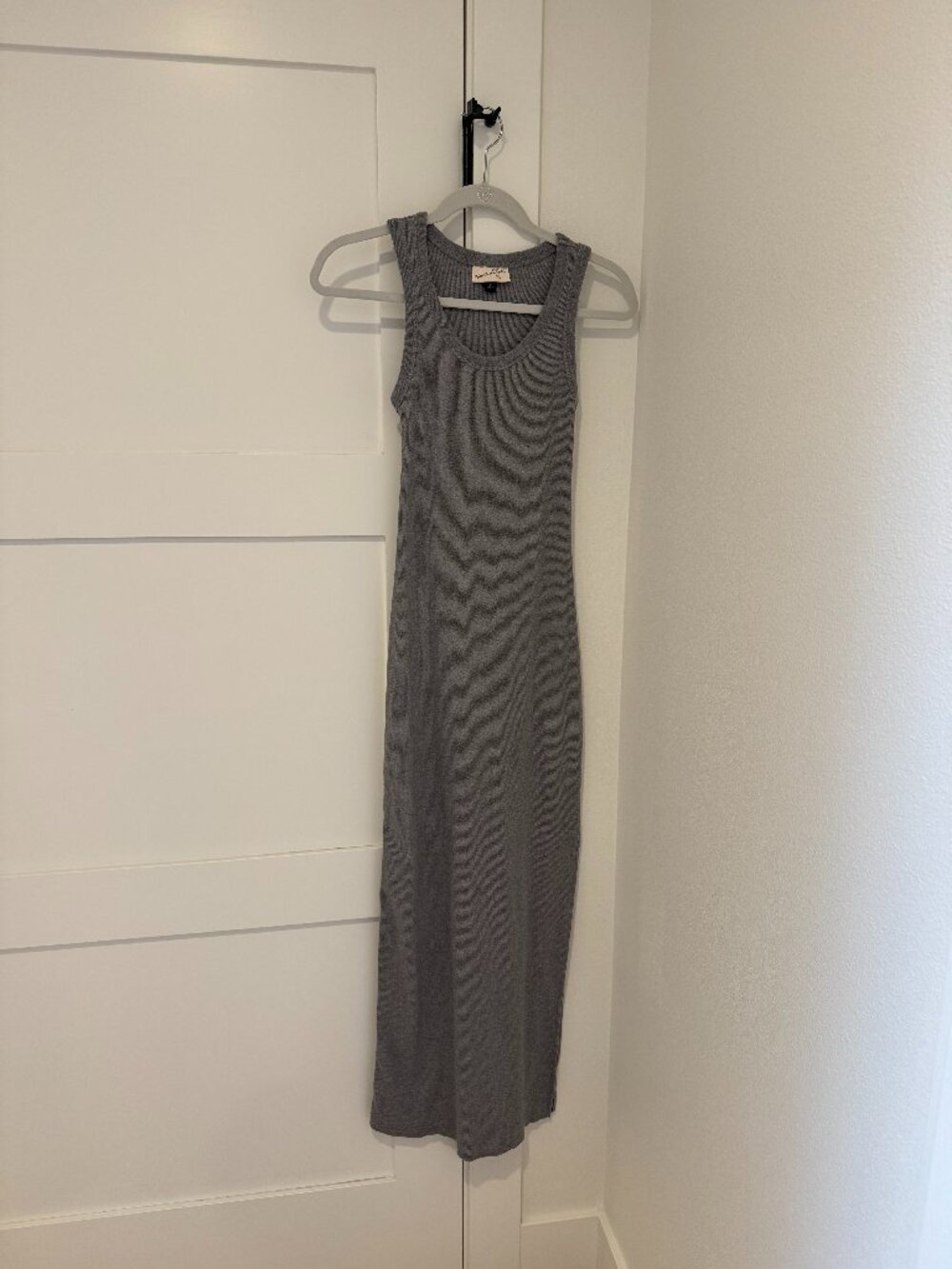 Target Women's Rib-Knit Maxi Bodycon Dress, Size S, Grey